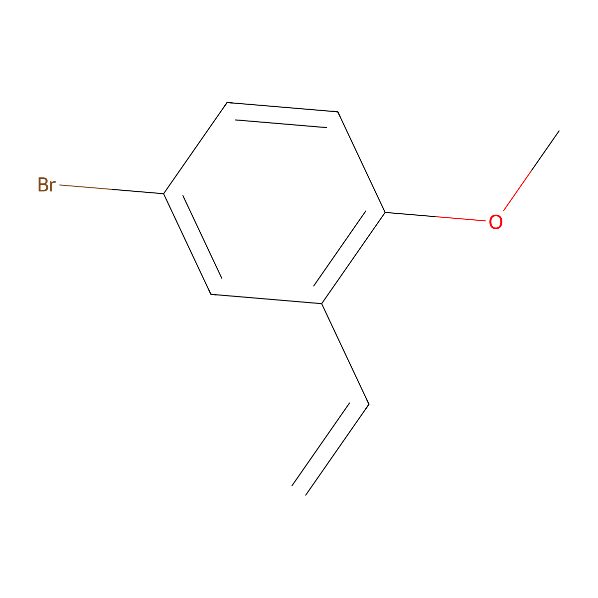 4-Bromo-2-ethenyl-1-methoxybenzene molecular structure, CAS 16602-24-7