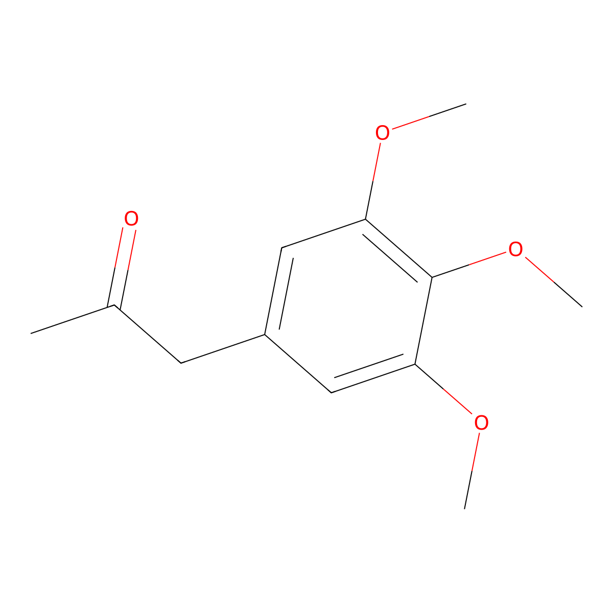 1-(3,4,5-Trimethoxyphenyl)propan-2-one molecular structure, CAS 16603-18-2