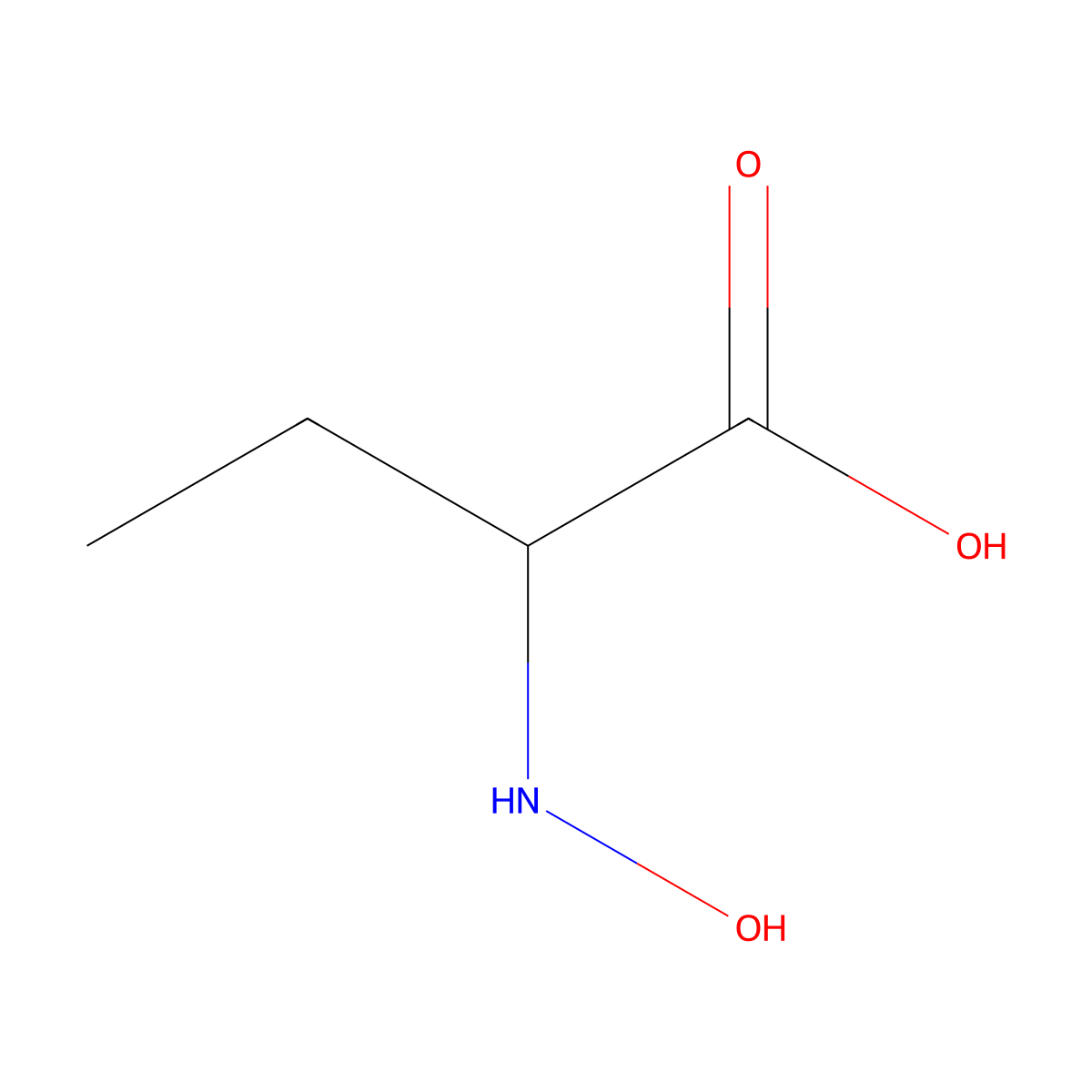 2-Hydroxyamino-butyric acid molecular structure, CAS 16603-40-0