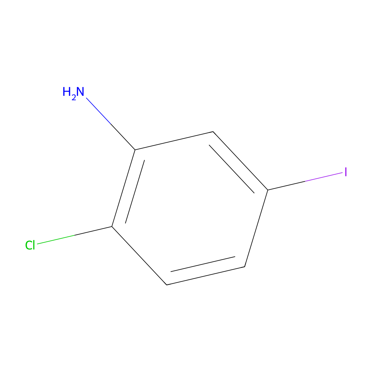 2-Chloro-5-iodoaniline molecular structure, CAS 16604-98-1