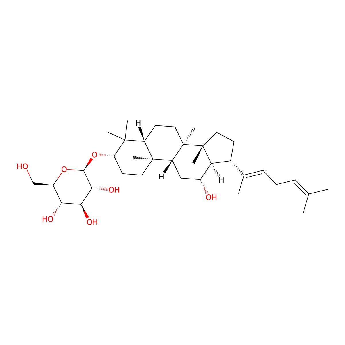Isoginsenoside-Rh3 molecular structure, CAS 166040-90-0