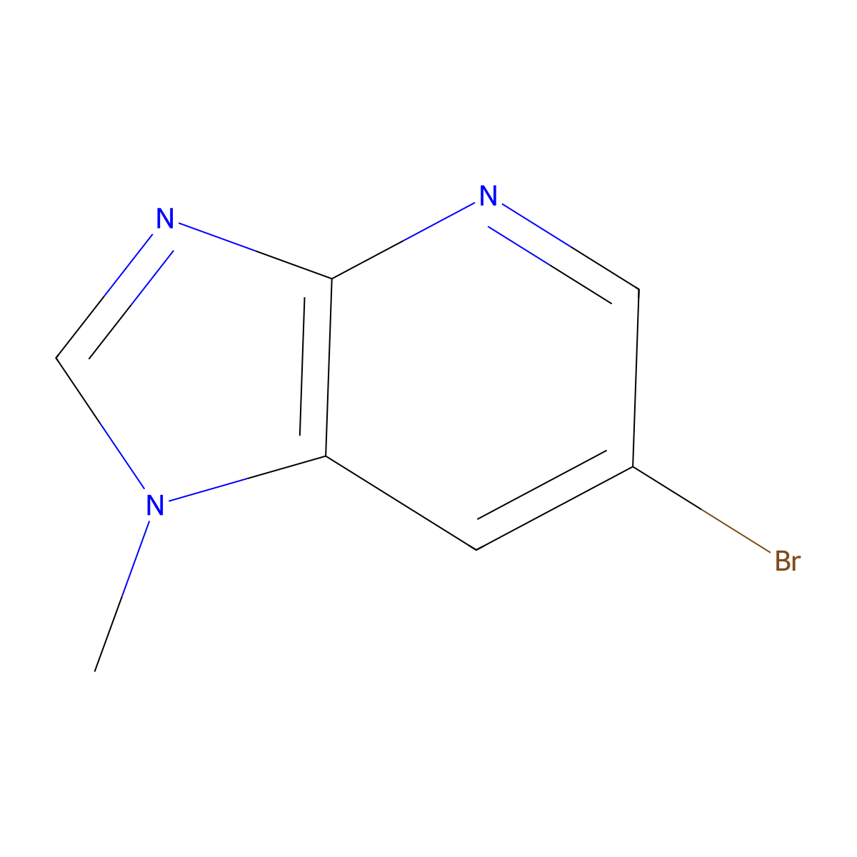 6-bromo-1-methyl-1H-imidazo(4,5-b)pyridine molecular structure, CAS 166047-14-9