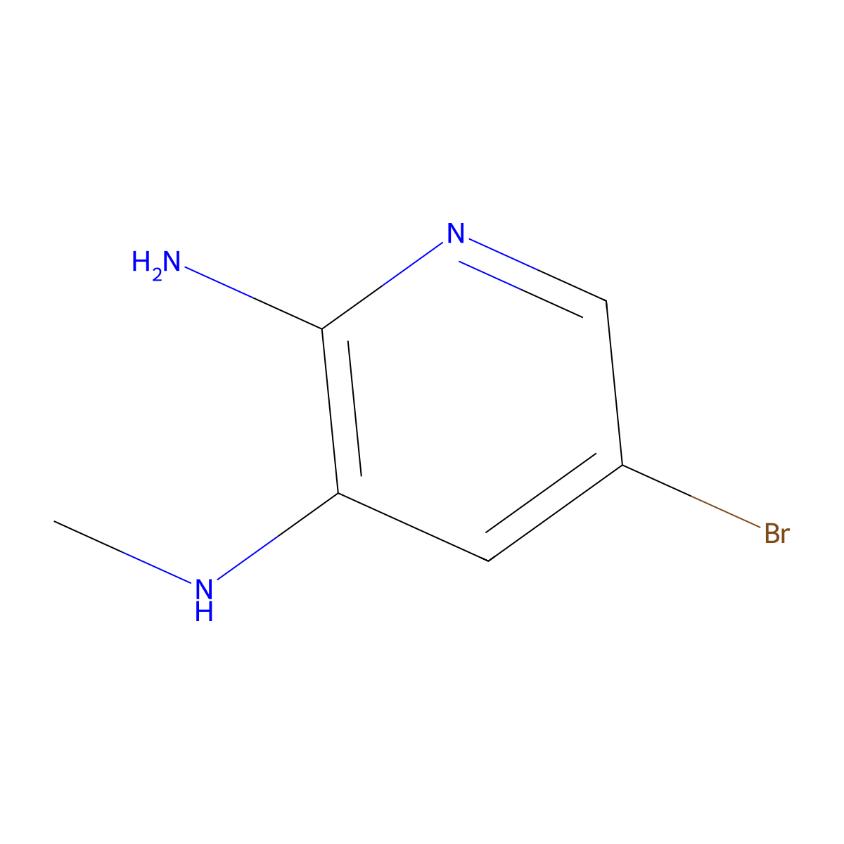 5-Bromo-N3-methyl-2,3-pyridinediamine molecular structure, CAS 166047-15-0