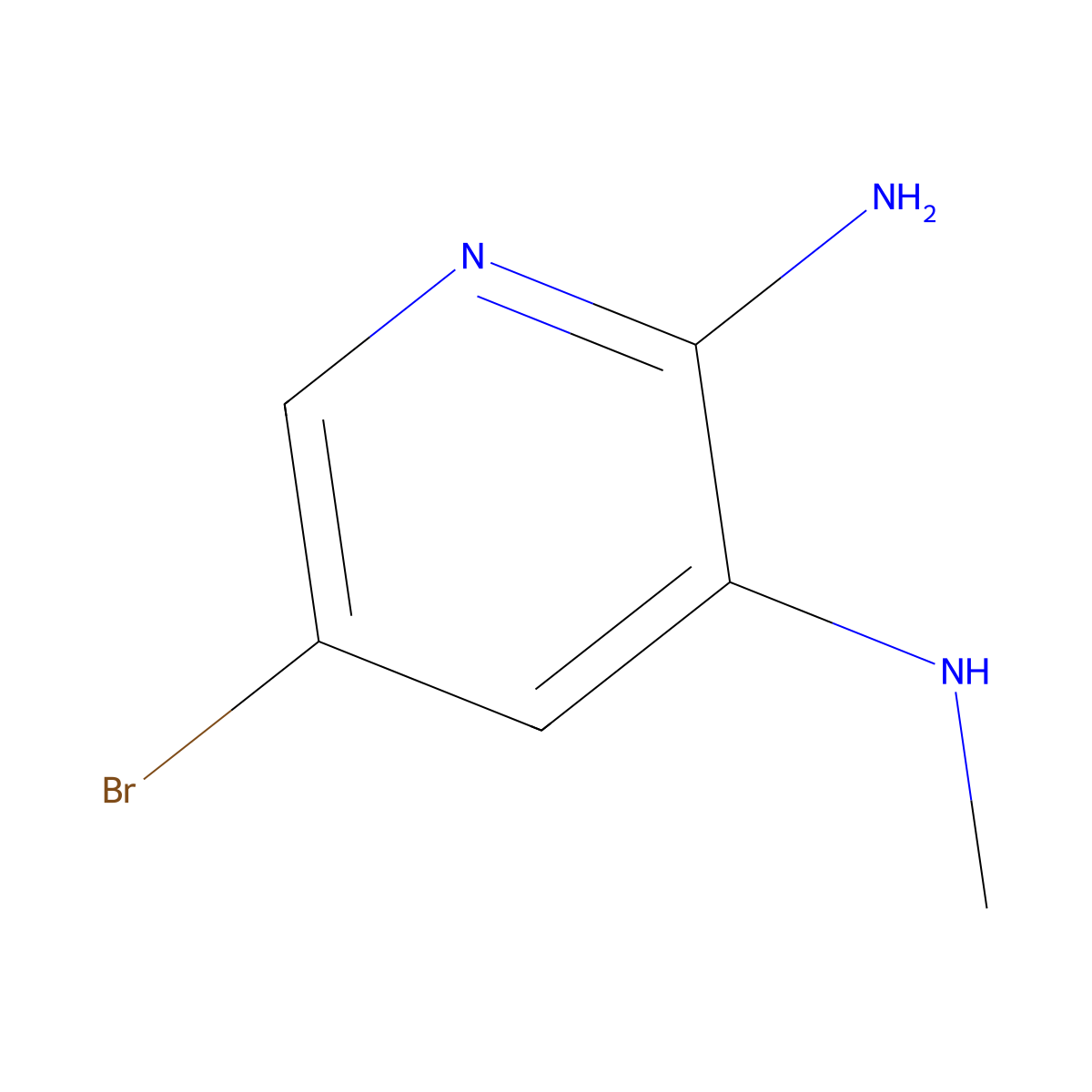 5-Bromo-N3-methyl-2,3-pyridinediamine molecular structure, CAS 166047-15-0