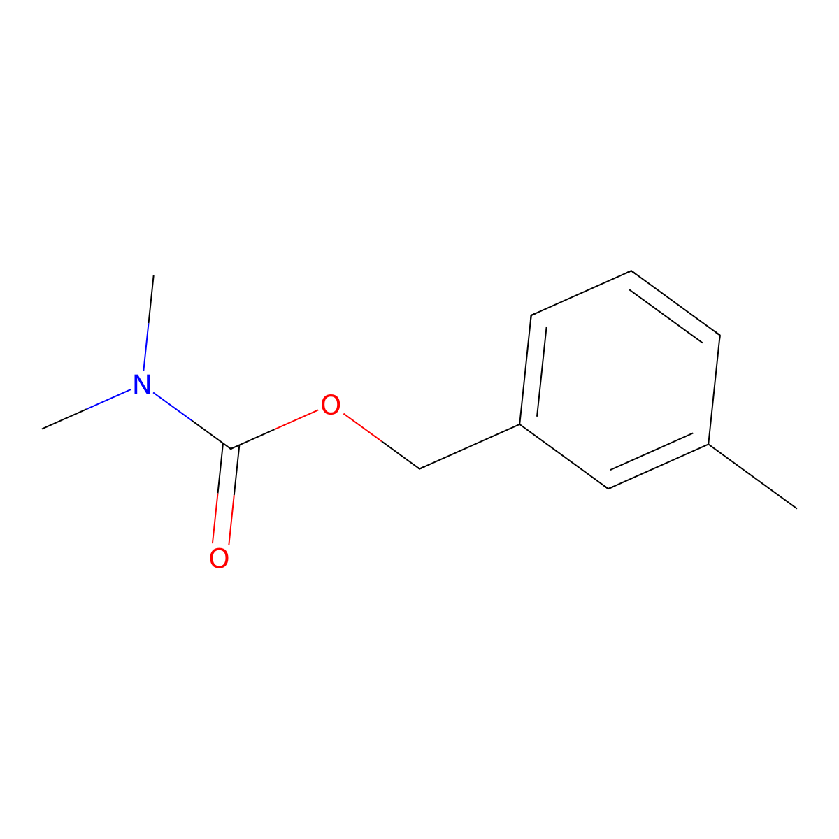 (3-methylphenyl)methyl N,N-dimethylcarbamate molecular structure, CAS 16605-27-9