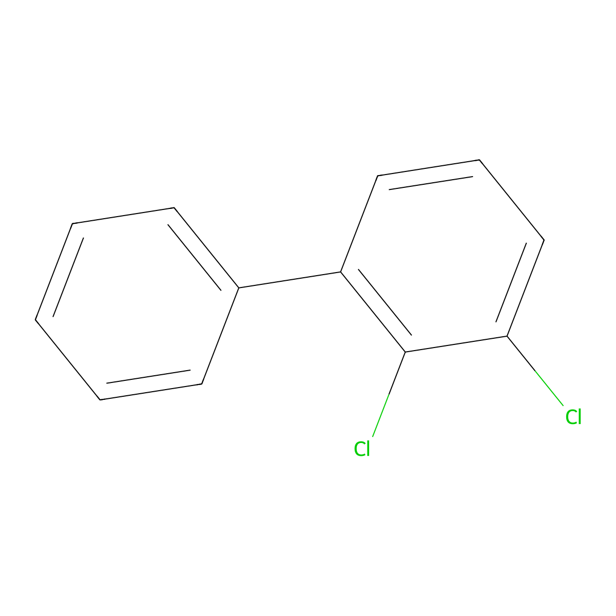 2,3-Dichlorobiphenyl molecular structure, CAS 16605-91-7