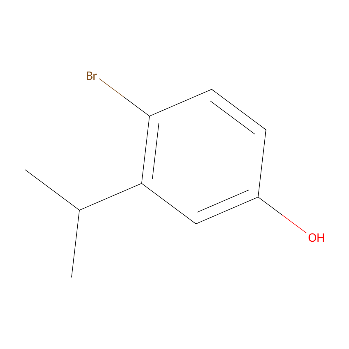 4-Bromo-3-isopropylphenol molecular structure, CAS 16606-29-4