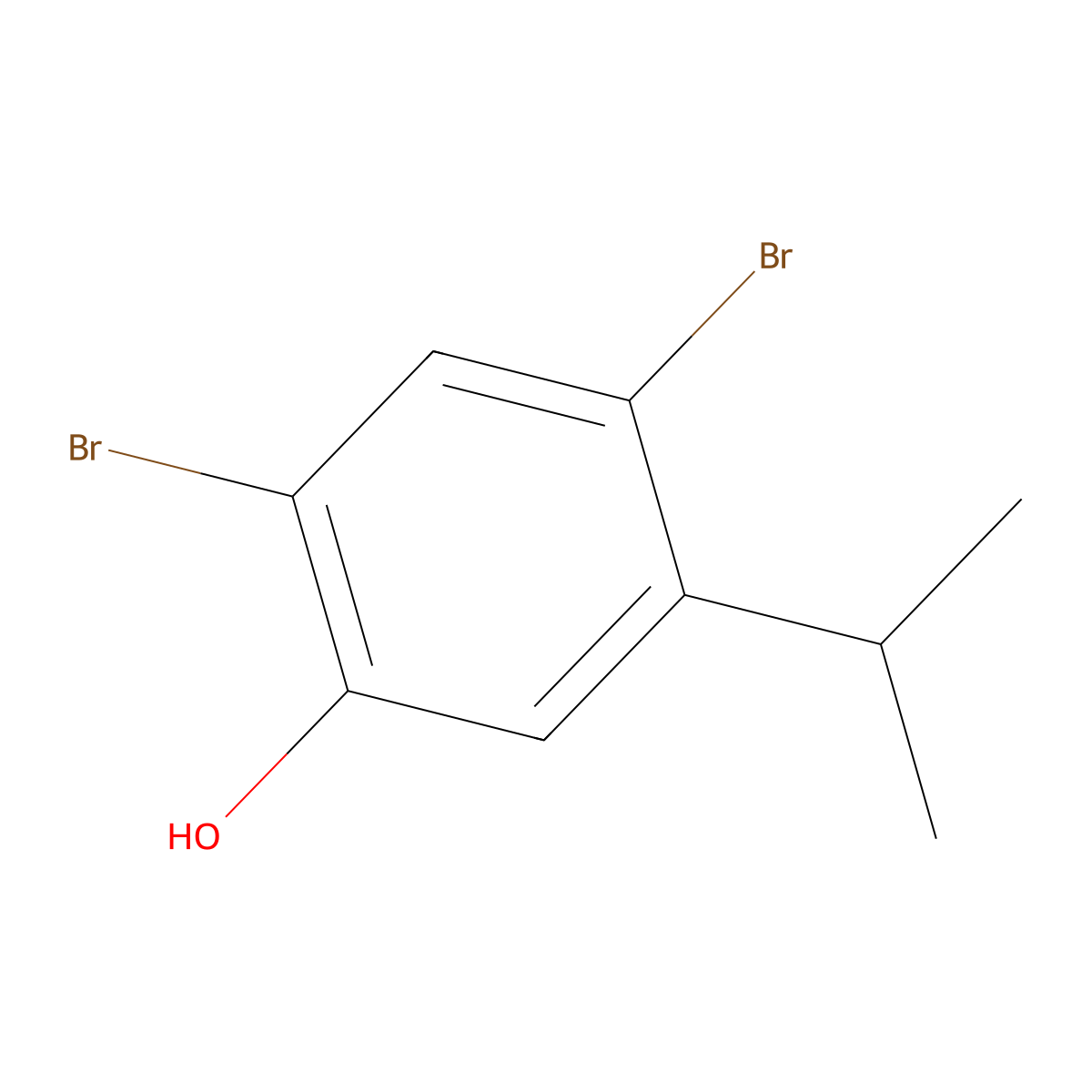 2,4-Dibromo-5-isopropylphenol molecular structure, CAS 16606-30-7