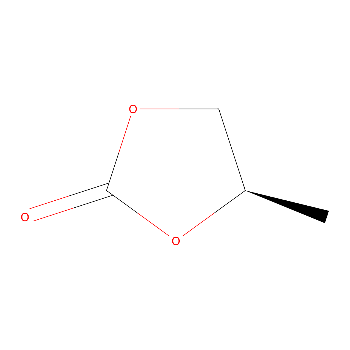 (4R)-4-methyl-1,3-dioxolan-2-one molecular structure, CAS 16606-55-6