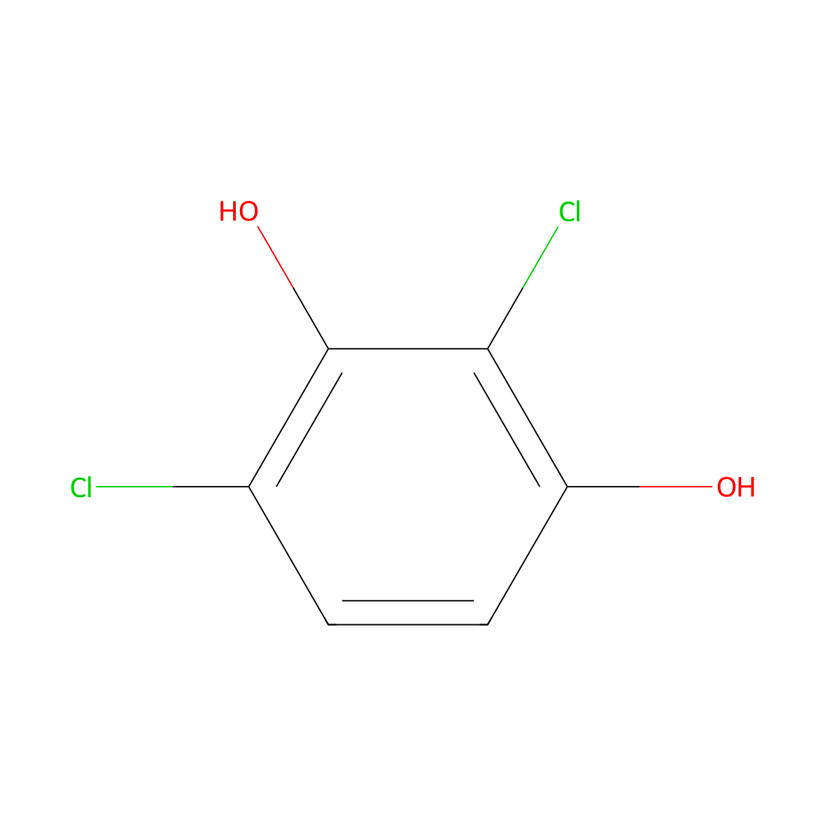 2,4-Dichlororesorcinol molecular structure, CAS 16606-61-4