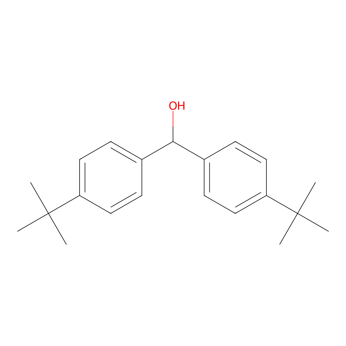Bis(4-(tert-butyl)phenyl)methanol molecular structure, CAS 16607-60-6