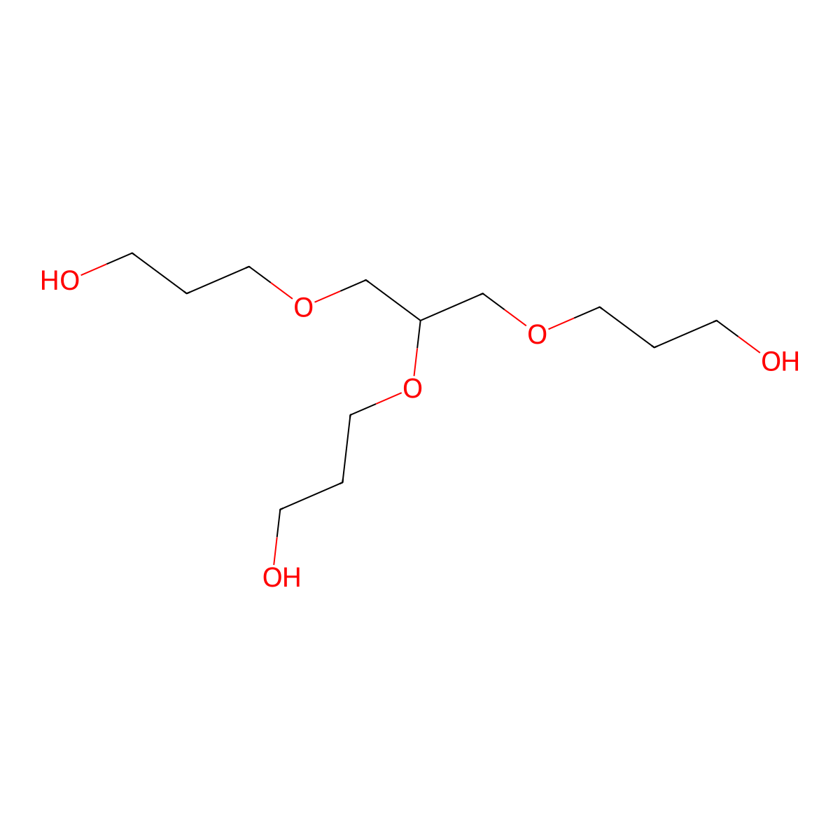 3,3',3''-[1,2,3-Propanetriyltris(oxy)]tris(1-propanol) molecular structure, CAS 16607-62-8