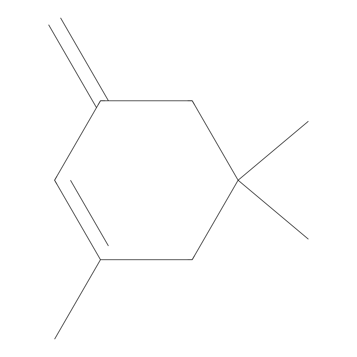 3-Methylene-1,5,5-trimethylcyclohexene molecular structure, CAS 16609-28-2