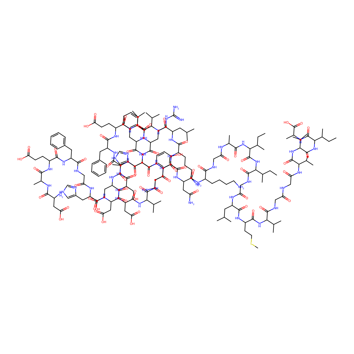 beta-Amyloid (1-42), rat molecular structure, CAS 166090-74-0