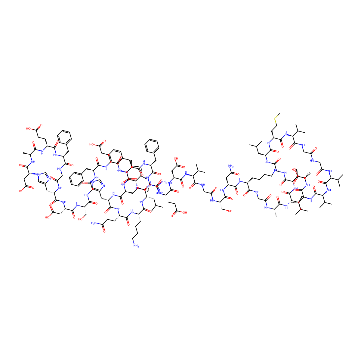 beta-Amyloid (1-42), rat molecular structure, CAS 166090-74-0