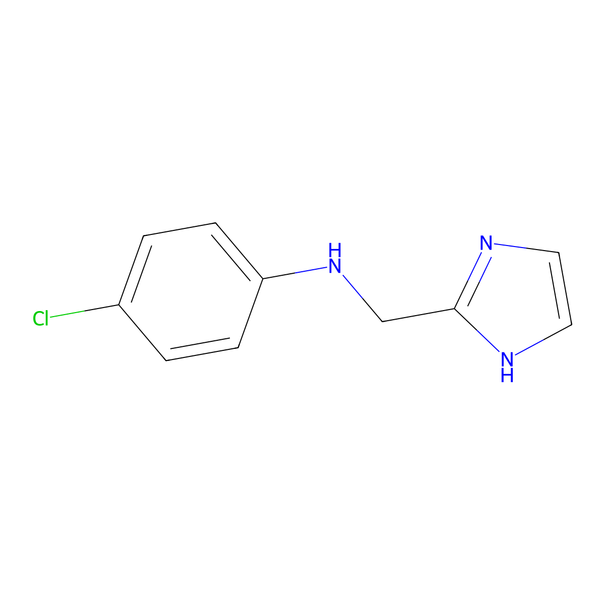 4-Chloro-N-[(1H-imidazol-2-yl)methyl]aniline molecular structure, CAS 166096-16-8
