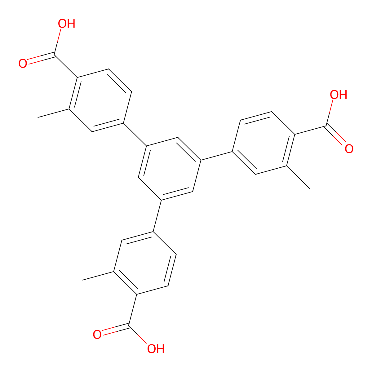 5'-(4-Carboxy-3-methylphenyl)-3,3''-dimethyl-[1,1':3',1''-terphenyl]-4,4''-dicarboxylic acid molecular structure, CAS 1660960-36-0