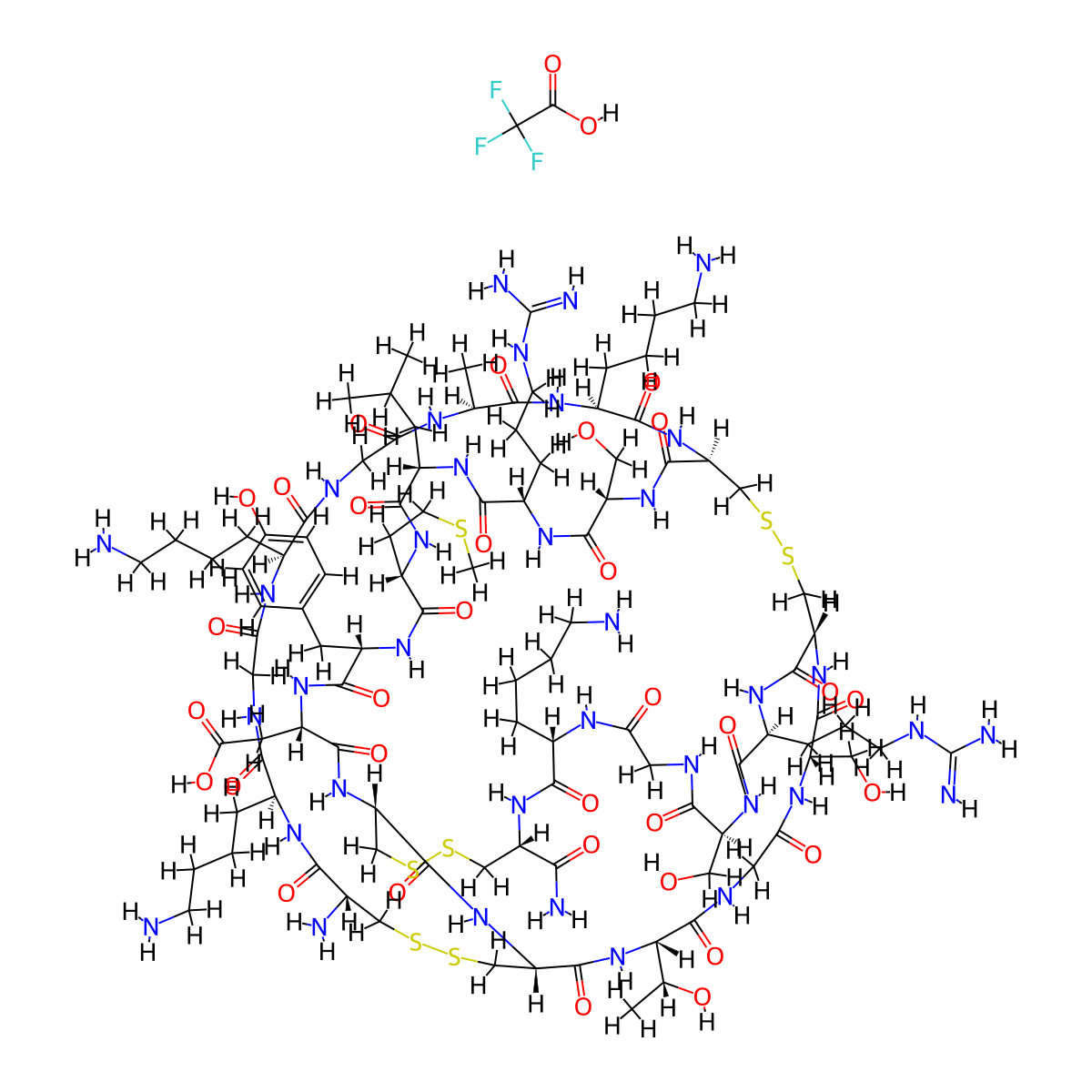Ziconotide (trifluoroacetate salt) molecular structure, CAS 1660960-77-9