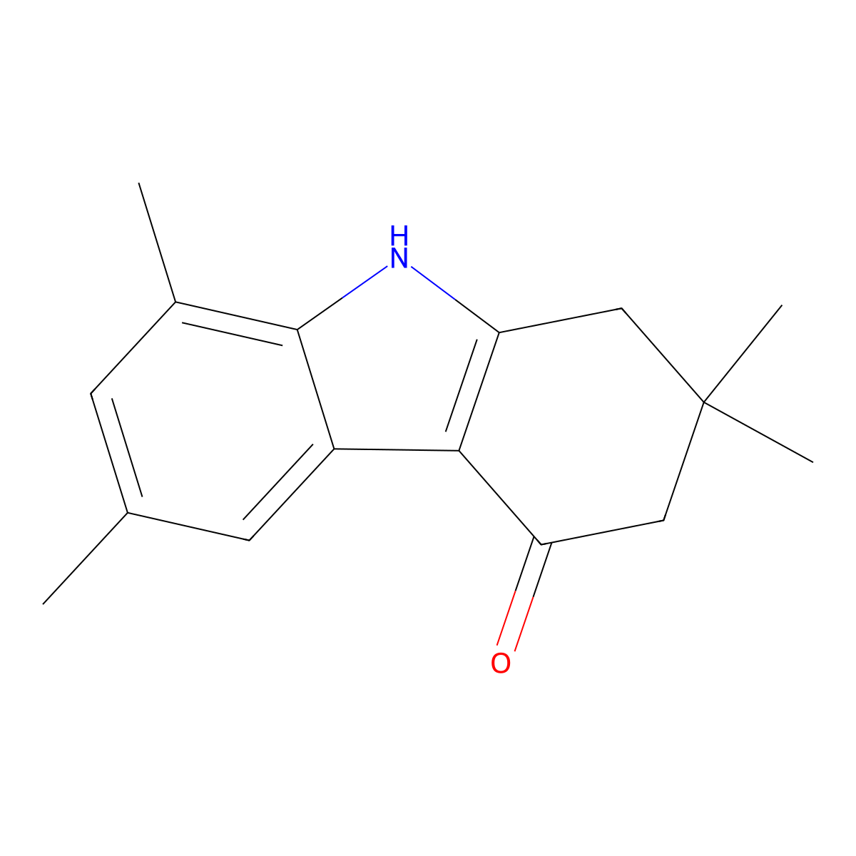 2,2,6,8-Tetramethyl-1,2,3,9-tetrahydro-4H-carbazol-4-one molecular structure, CAS 166099-06-5
