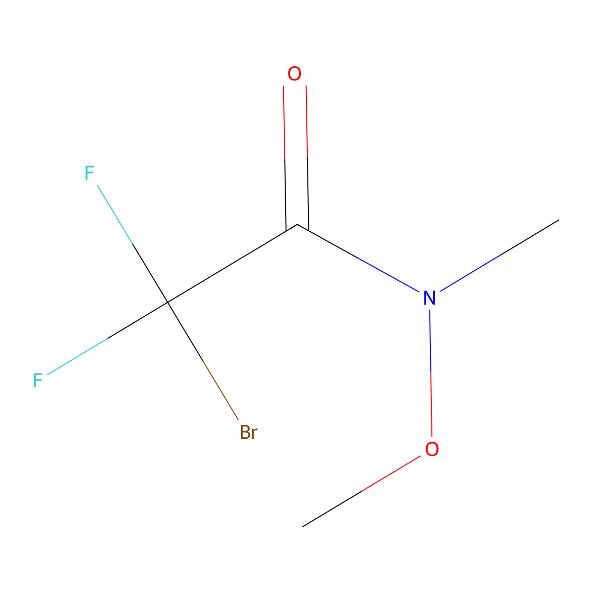2-Bromo-2,2-difluoro-N-methoxy-N-methylacetamide molecular structure, CAS 1660996-13-3