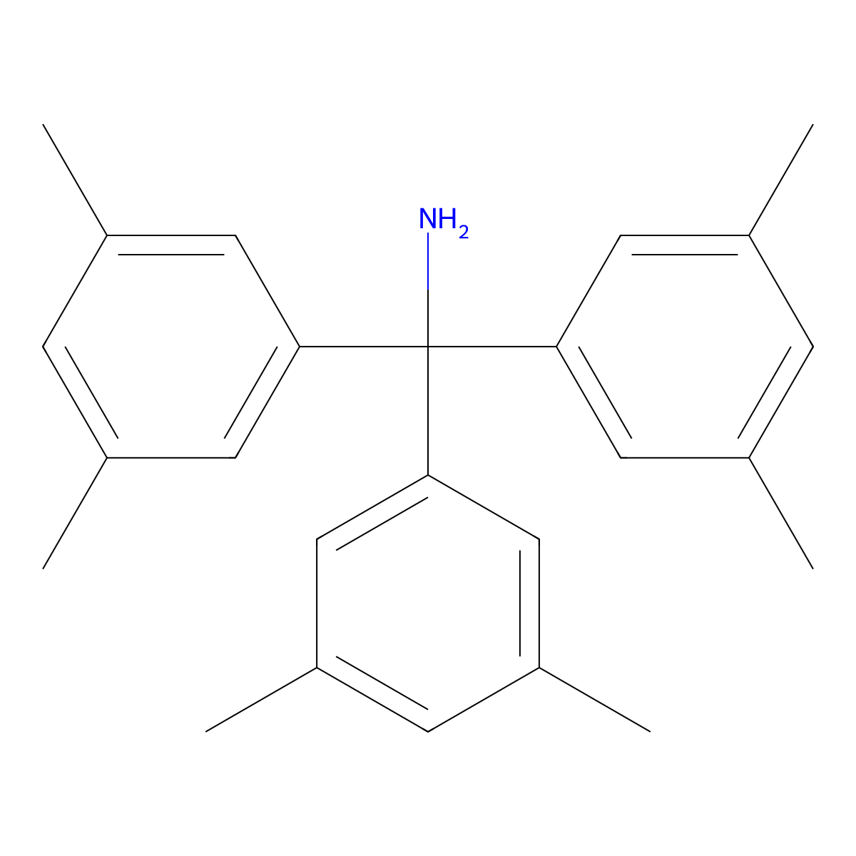 Tris(3,5-dimethylphenyl)methanamine molecular structure, CAS 1660997-22-7