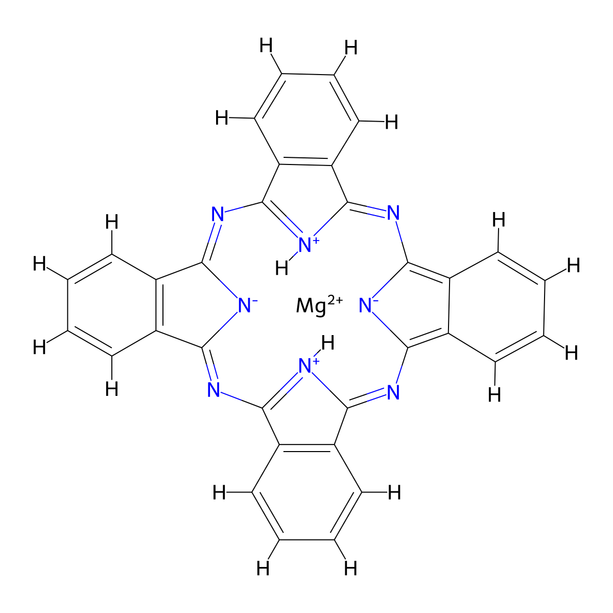 Magnesium phthalocyanine molecular structure, CAS 1661-03-6
