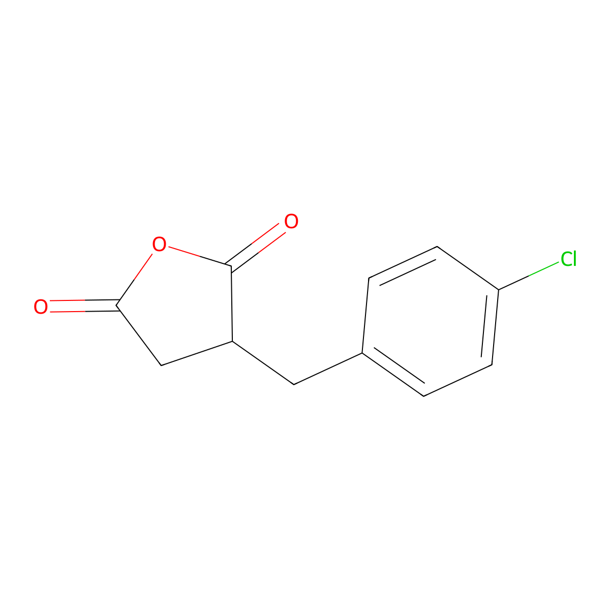 3-((4-Chlorophenyl)methyl)oxolane-2,5-dione molecular structure, CAS 1661-97-8