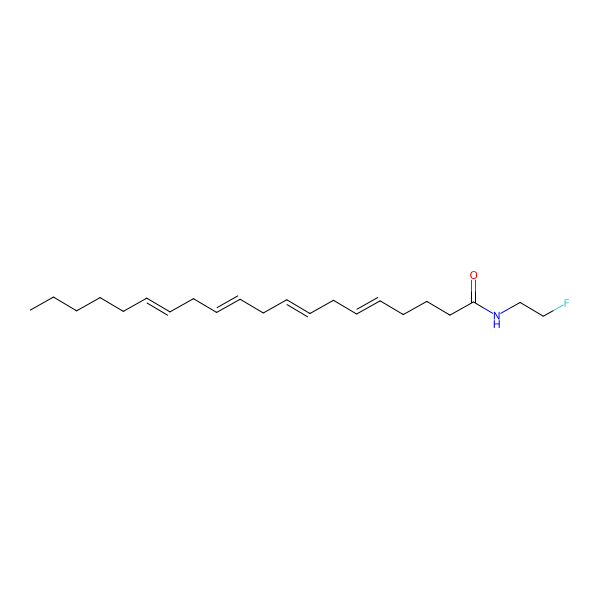 N-(2-Fluoroethyl)icosa-5,8,11,14-tetraenamide molecular structure, CAS 166100-37-4