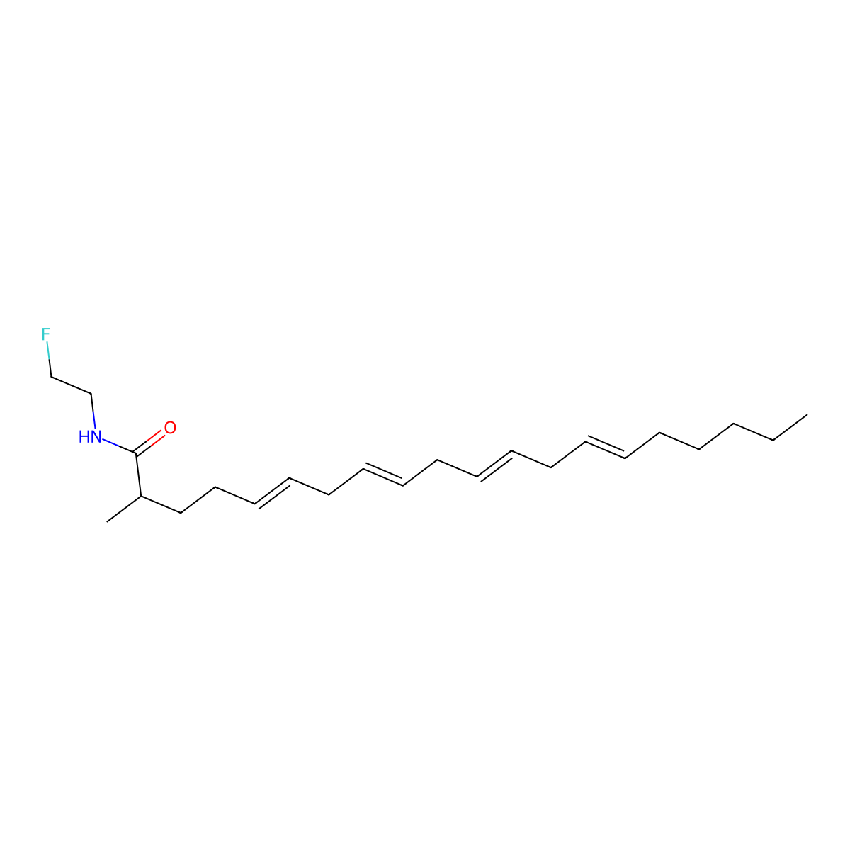 N-(2-fluoroethyl)-2-methylicosa-5,8,11,14-tetraenamide molecular structure, CAS 166100-39-6
