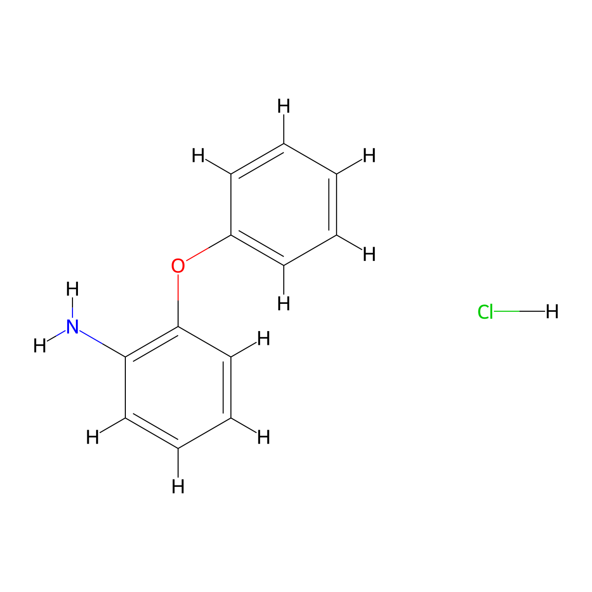2-Phenoxyaniline hydrochloride molecular structure, CAS 166100-72-7