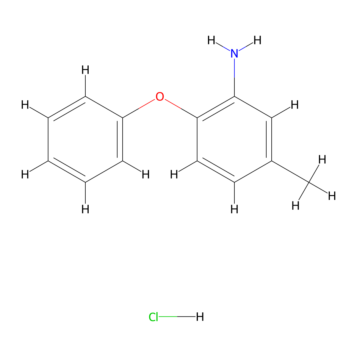 5-Methyl-2-phenoxyaniline hydrochloride molecular structure, CAS 166100-79-4