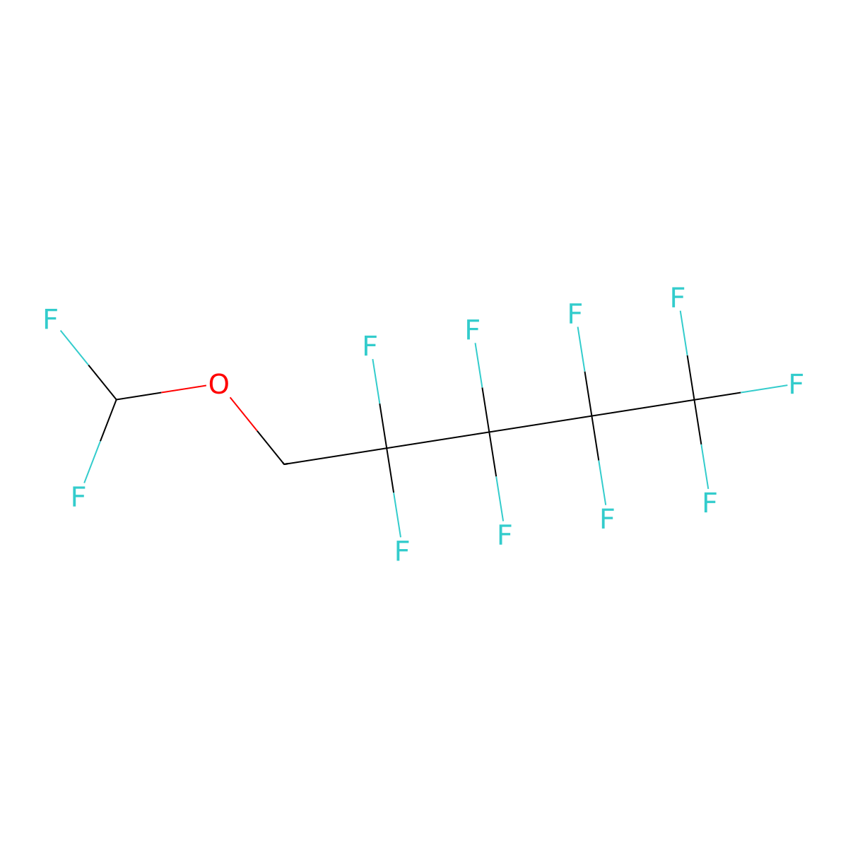 5-(Difluoromethoxy)-1,1,1,2,2,3,3,4,4-nonafluoropentane molecular structure, CAS 1661005-79-3