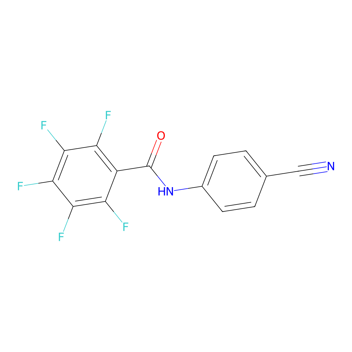 2,3,4,5,6-Pentafluoro-N-(4-cyanophenyl)benzamide molecular structure, CAS 1661009-16-0