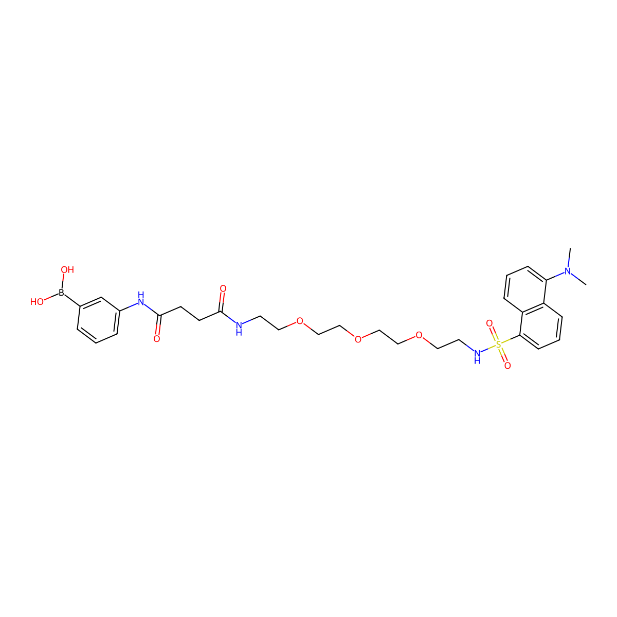 Dansyl-PEG-phenylboronic acid molecular structure, CAS 1661014-49-8