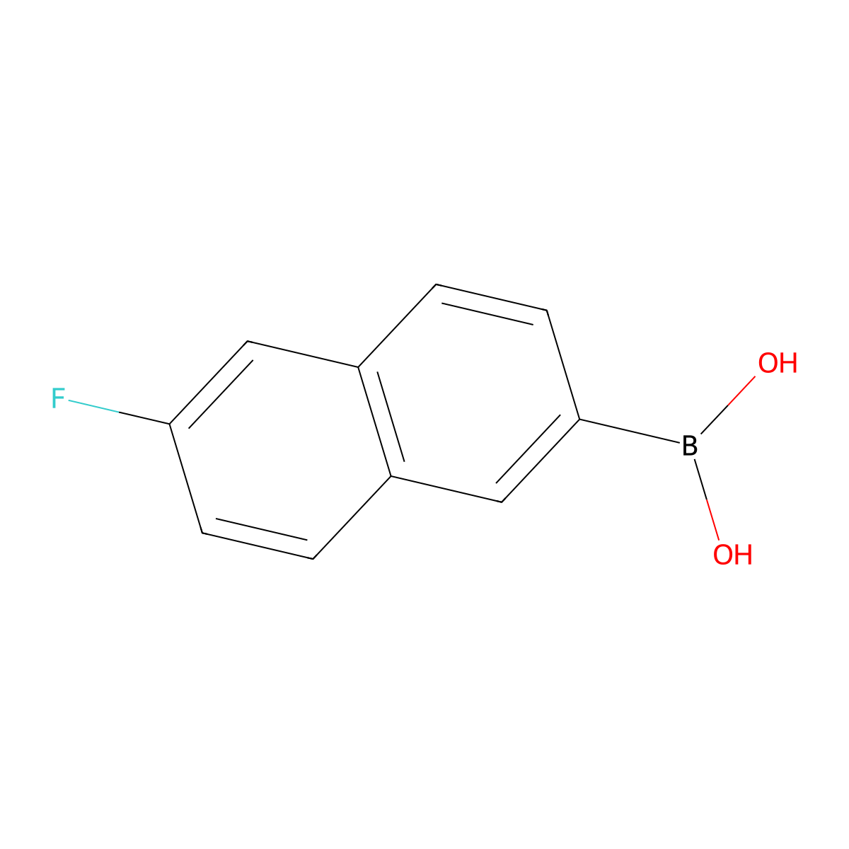 (6-Fluoronaphthalen-2-yl)boronic acid molecular structure, CAS 1661020-98-9