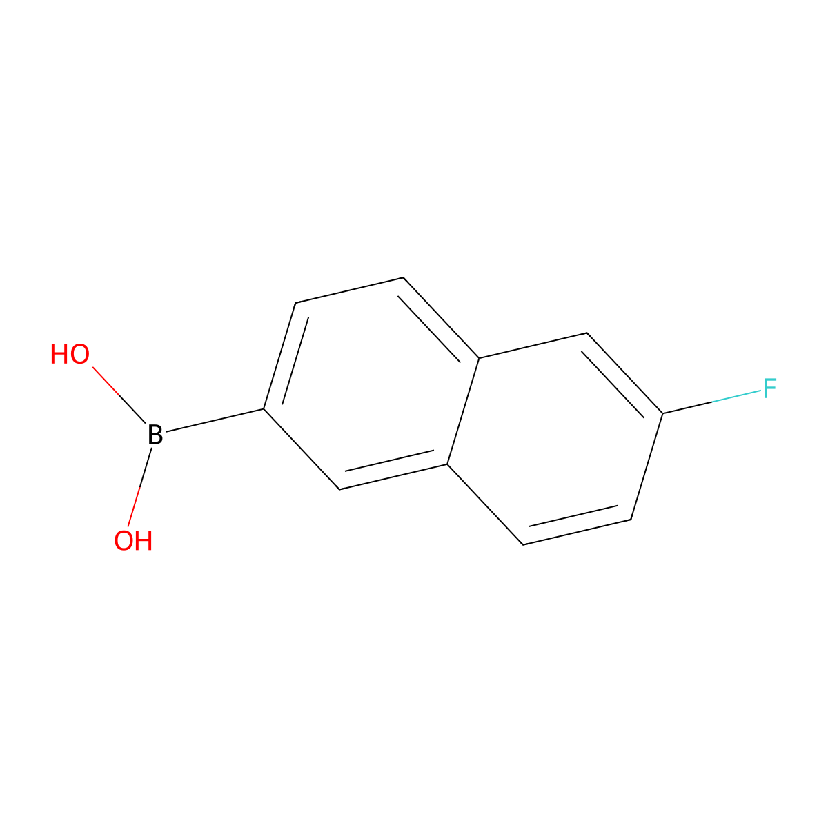 (6-Fluoronaphthalen-2-yl)boronic acid molecular structure, CAS 1661020-98-9