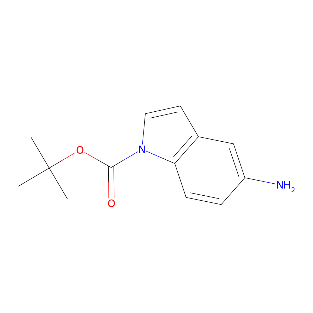 5-Aminoindole, N1-BOC protected molecular structure, CAS 166104-20-7