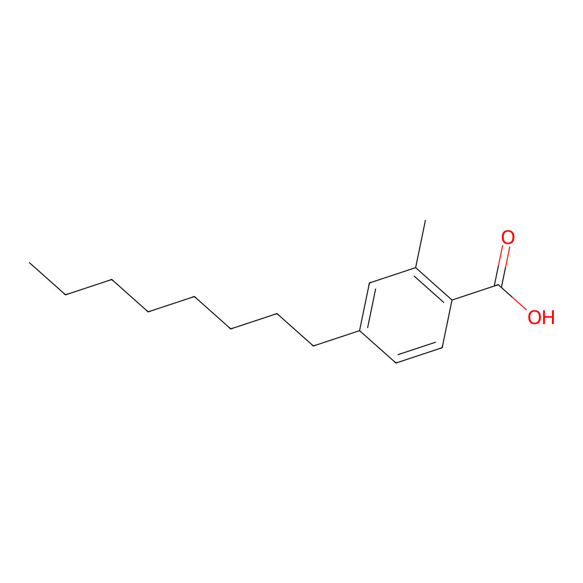2-Methyl-4-octylbenzoic acid molecular structure, CAS 1661041-97-9