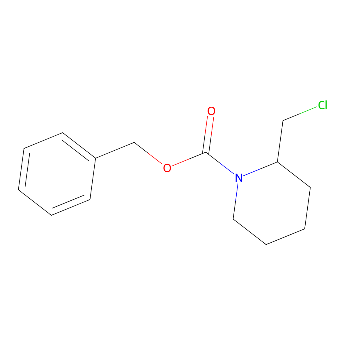 Benzyl 2-(chloromethyl)piperidine-1-carboxylate molecular structure, CAS 166107-55-7