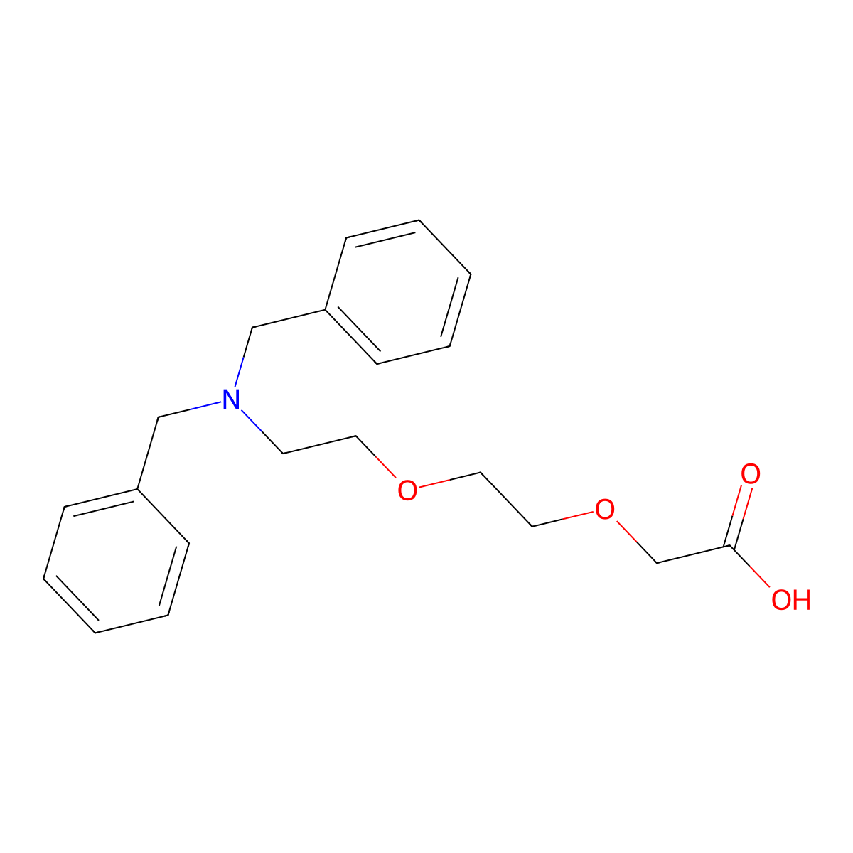 2-(2-(2-(Dibenzylamino)ethoxy)ethoxy) acetic acid molecular structure, CAS 166108-70-9