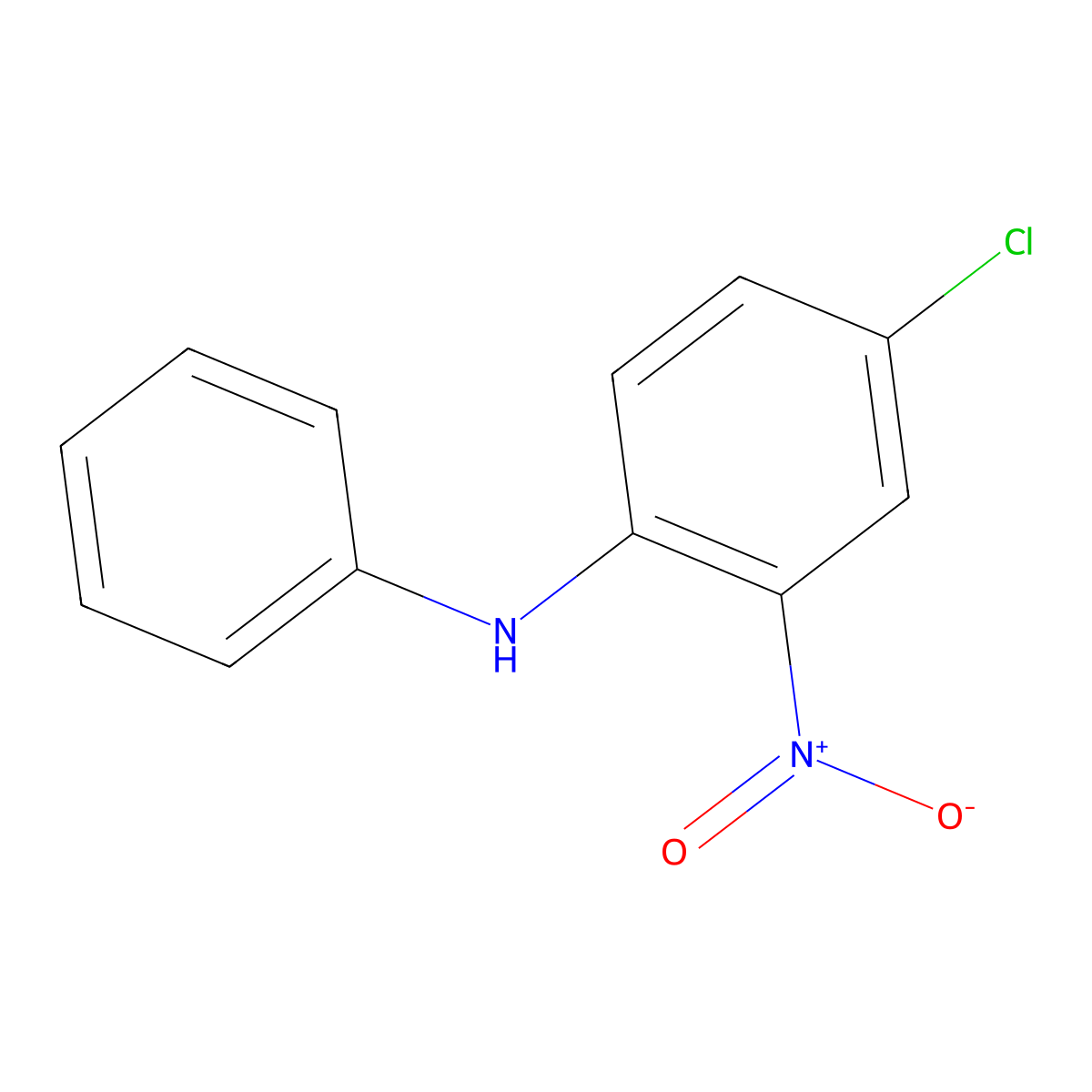 4-chloro-2-nitro-N-phenylaniline molecular structure, CAS 16611-15-7