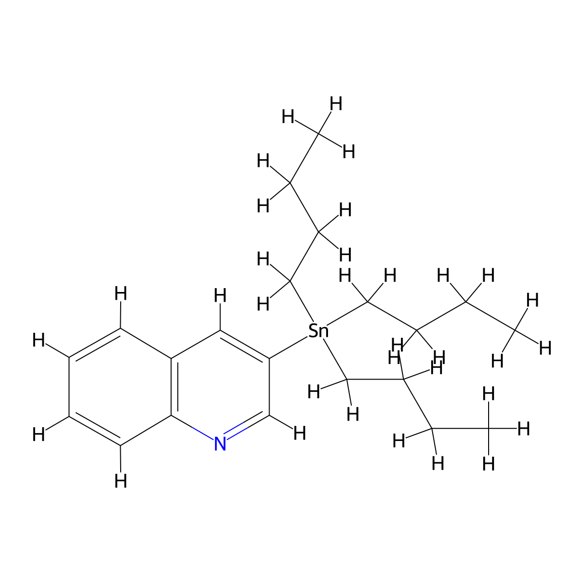 3-(Tributylstannyl)quinoline molecular structure, CAS 166114-72-3