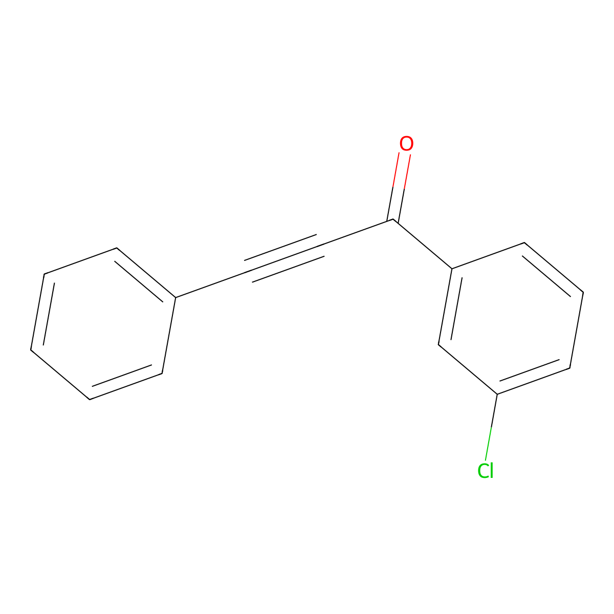 1-(3-Chlorophenyl)-3-phenyl-2-propyn-1-one molecular structure, CAS 16616-38-9