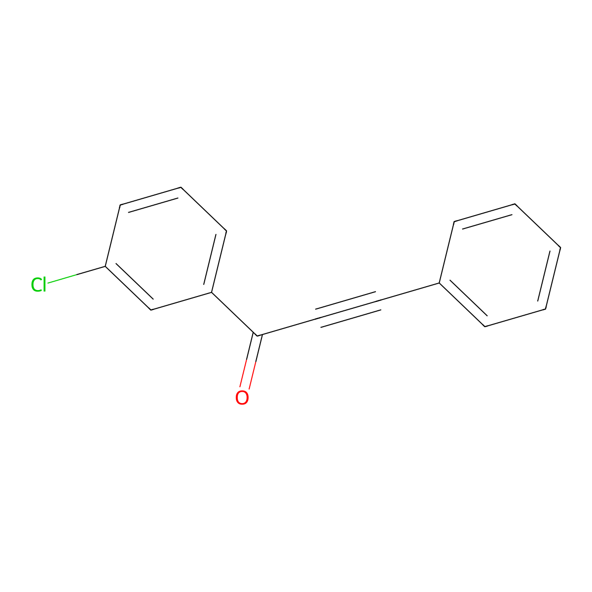 1-(3-Chlorophenyl)-3-phenyl-2-propyn-1-one molecular structure, CAS 16616-38-9
