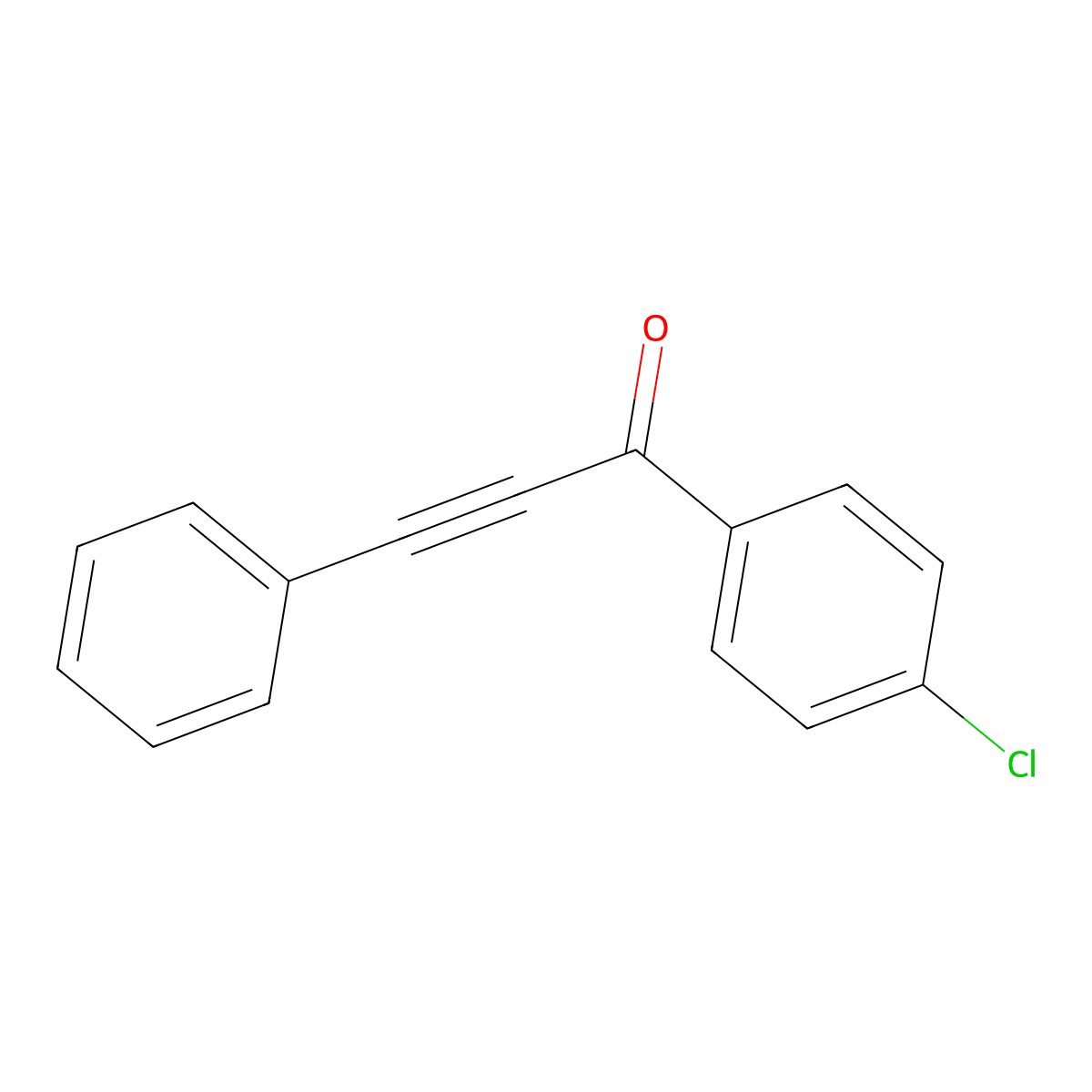1-(4-Chlorophenyl)-3-phenylprop-2-yn-1-one molecular structure, CAS 16616-42-5