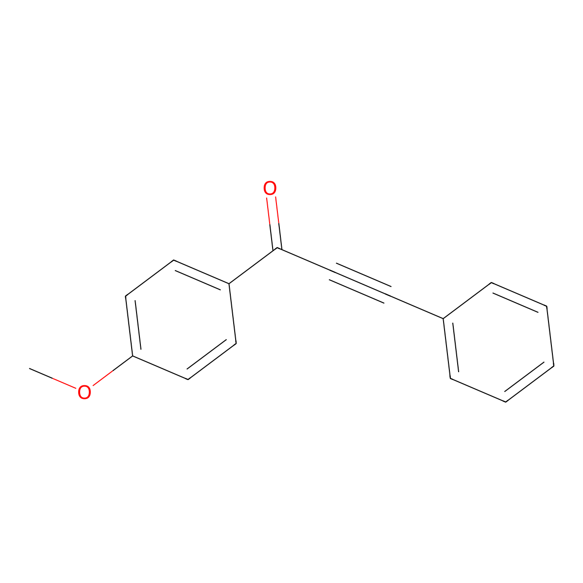 Phenylethynyl p-methoxyphenyl ketone molecular structure, CAS 16616-43-6