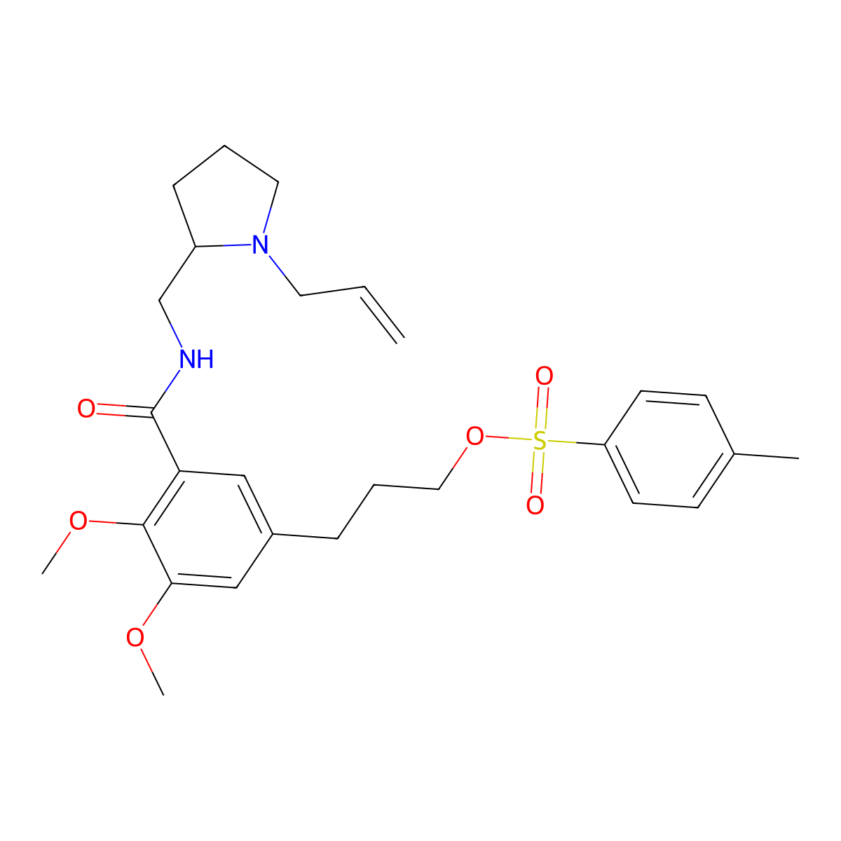 Fallypride precursor molecular structure, CAS 166173-74-6