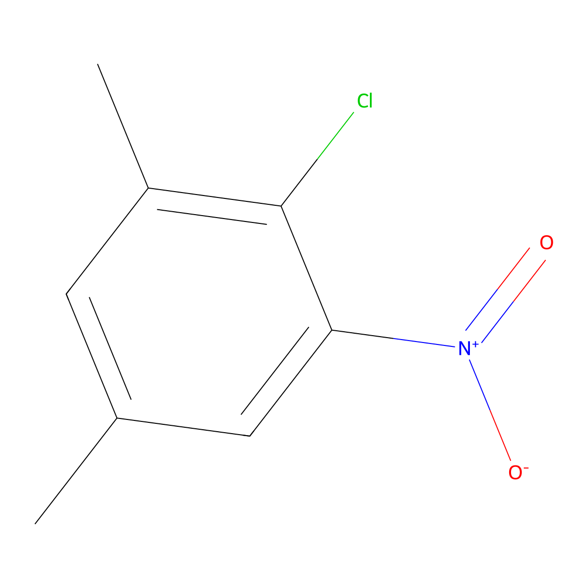 1-Chloro-2,4-dimethyl-6-nitrobenzene molecular structure, CAS 16618-56-7
