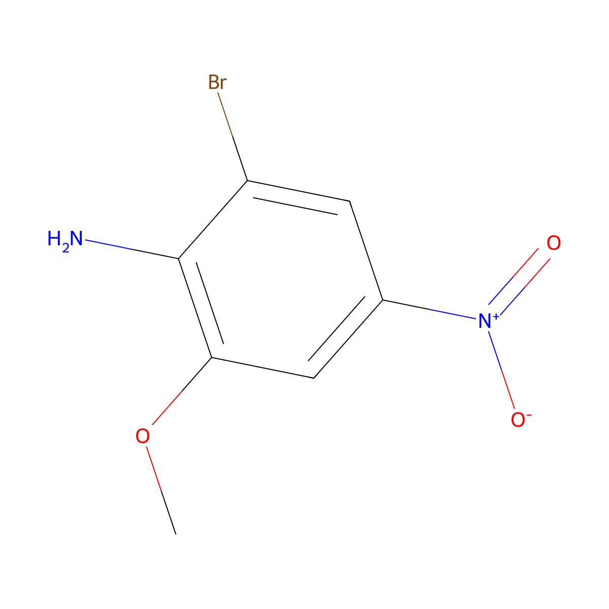 2-Bromo-6-methoxy-4-nitroaniline molecular structure, CAS 16618-66-9