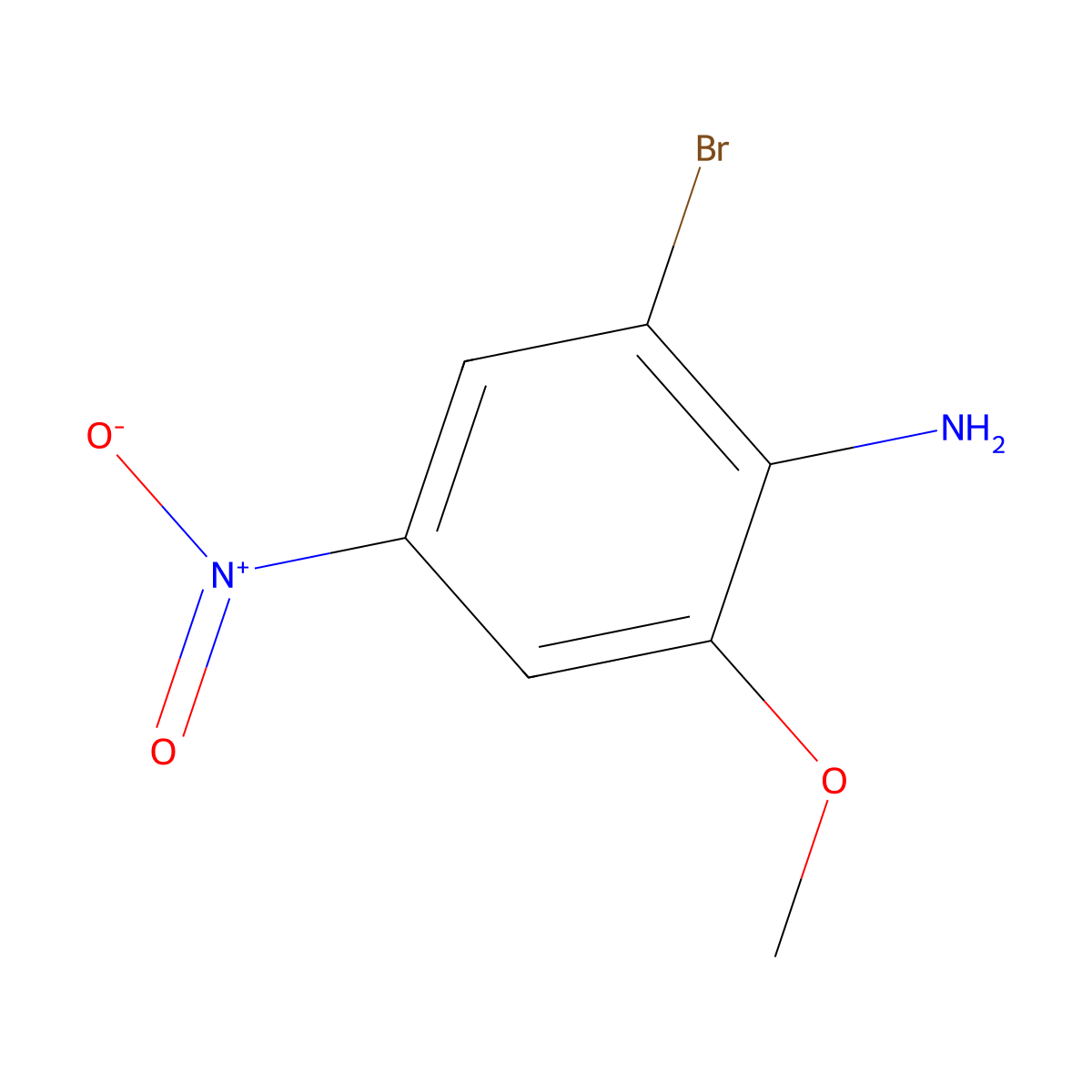 2-Bromo-6-methoxy-4-nitroaniline molecular structure, CAS 16618-66-9